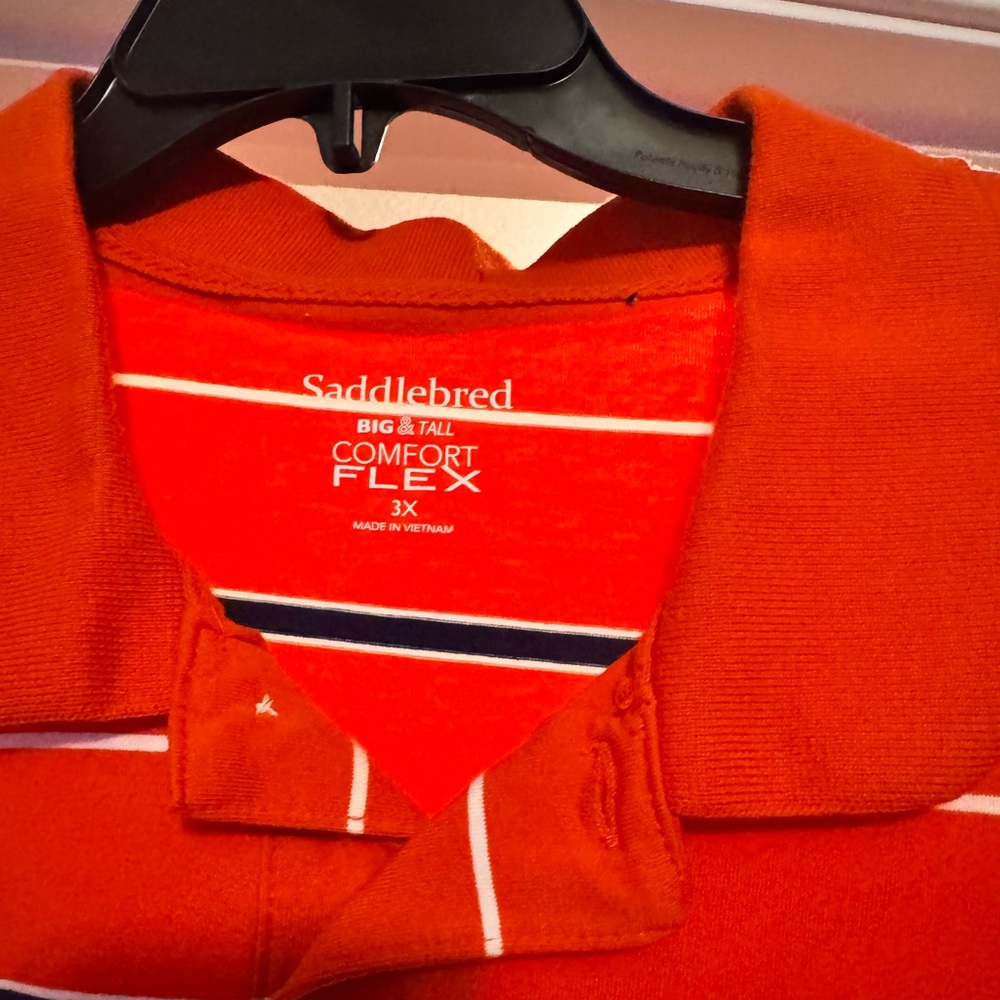Saddlebred Men's Bold Orange Polo Sweater